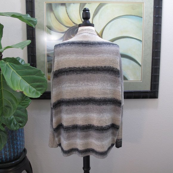 EYESHADOW Neutral Striped Shrug Cardigan - Picture 9 of 10